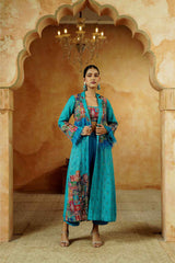 Aqua Blue Fusion Jacket Co-Ord Set