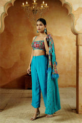 Aqua Blue Fusion Jacket Co-Ord Set