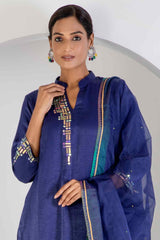 Royal Blue suit with lycra pant and Dupatta