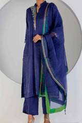 Royal Blue suit with lycra pant and Dupatta