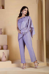 Asymmetrical Lavender coordset - Ritivesh By Ritika Aggarwal