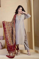 Copper shimmer suit set - Ritivesh By Ritika Aggarwal