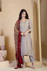 Copper shimmer suit set - Ritivesh By Ritika Aggarwal