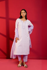 Cotton Straight Chikankari Hand - Crafted Kurta Set - Ritivesh By Ritika Aggarwal