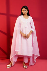 Cotton Straight Chikankari Hand - Crafted Kurta Set - Ritivesh By Ritika Aggarwal