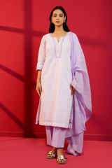 Cotton Straight Chikankari Hand - Crafted Kurta Set - Ritivesh By Ritika Aggarwal