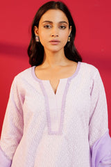 Cotton Straight Chikankari Hand - Crafted Kurta Set - Ritivesh By Ritika Aggarwal