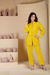 Cultural fusion Yellow coord set - Ritivesh By Ritika Aggarwal