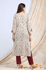 DHARA | Warli art cotton Kurta Kutch work - Ritivesh By Ritika Aggarwal