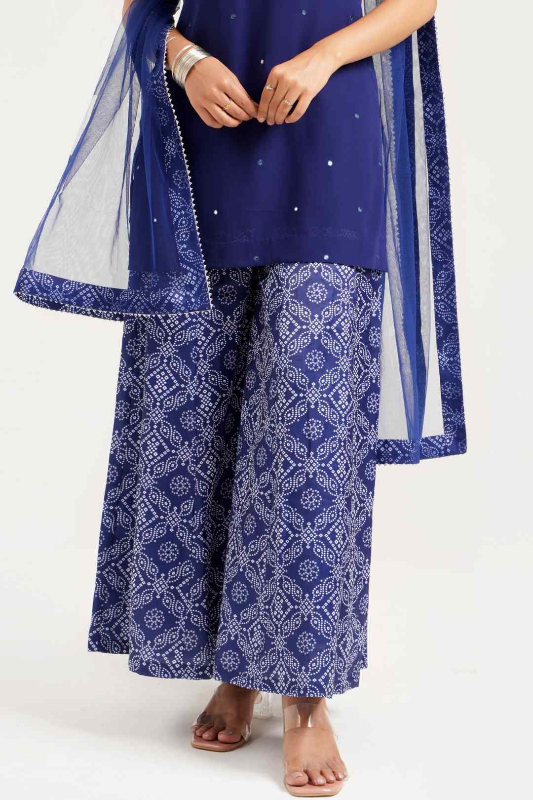 Georgette Sharara Set with Spaghetti Strap Kurta set - Ritivesh By Ritika Aggarwal