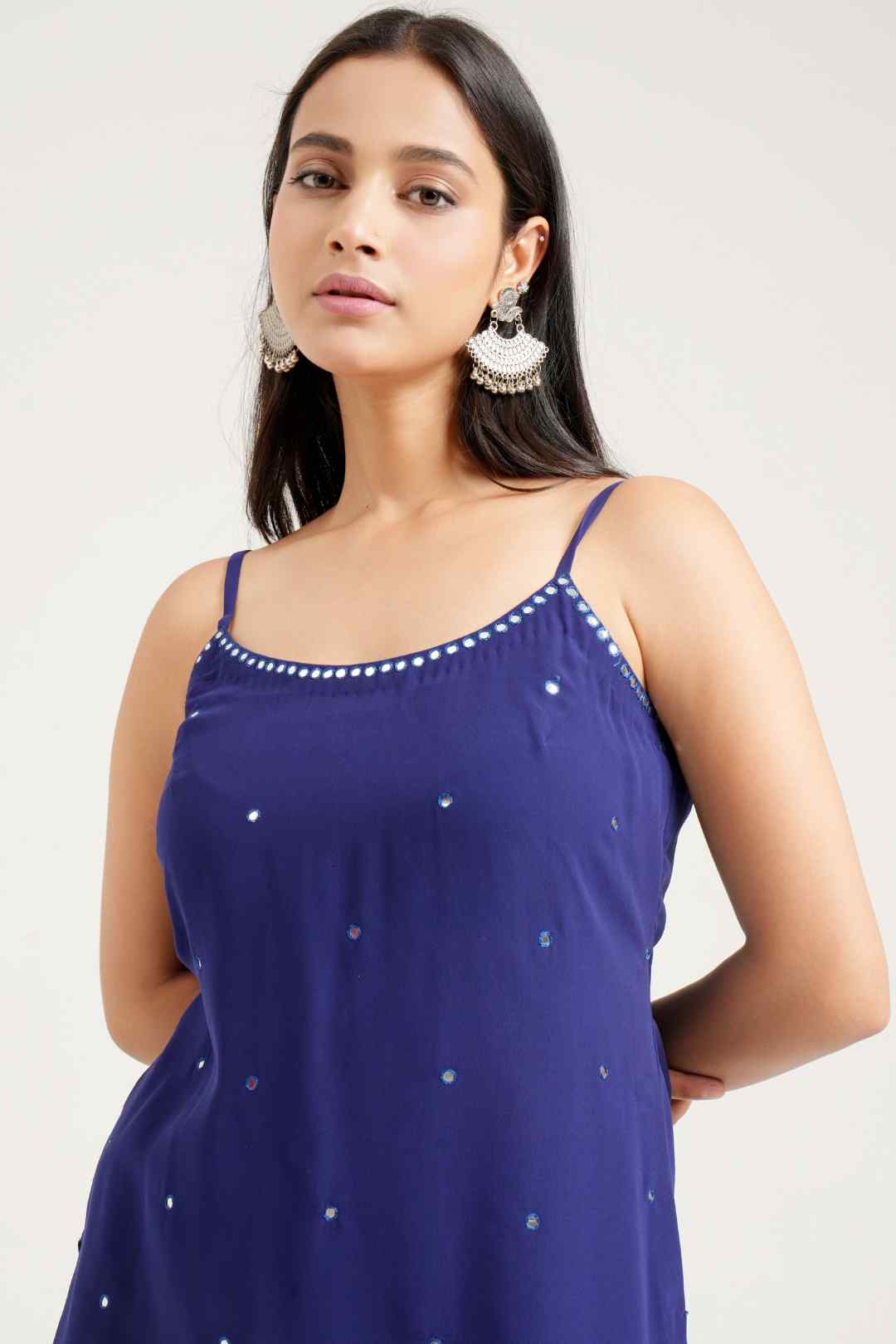 Georgette Sharara Set with Spaghetti Strap Kurta set - Ritivesh By Ritika Aggarwal