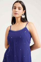 Georgette Sharara Set with Spaghetti Strap Kurta set - Ritivesh By Ritika Aggarwal