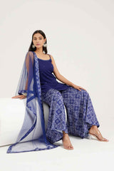 Georgette Sharara Set with Spaghetti Strap Kurta set - Ritivesh By Ritika Aggarwal