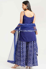 Georgette Sharara Set with Spaghetti Strap Kurta set - Ritivesh By Ritika Aggarwal