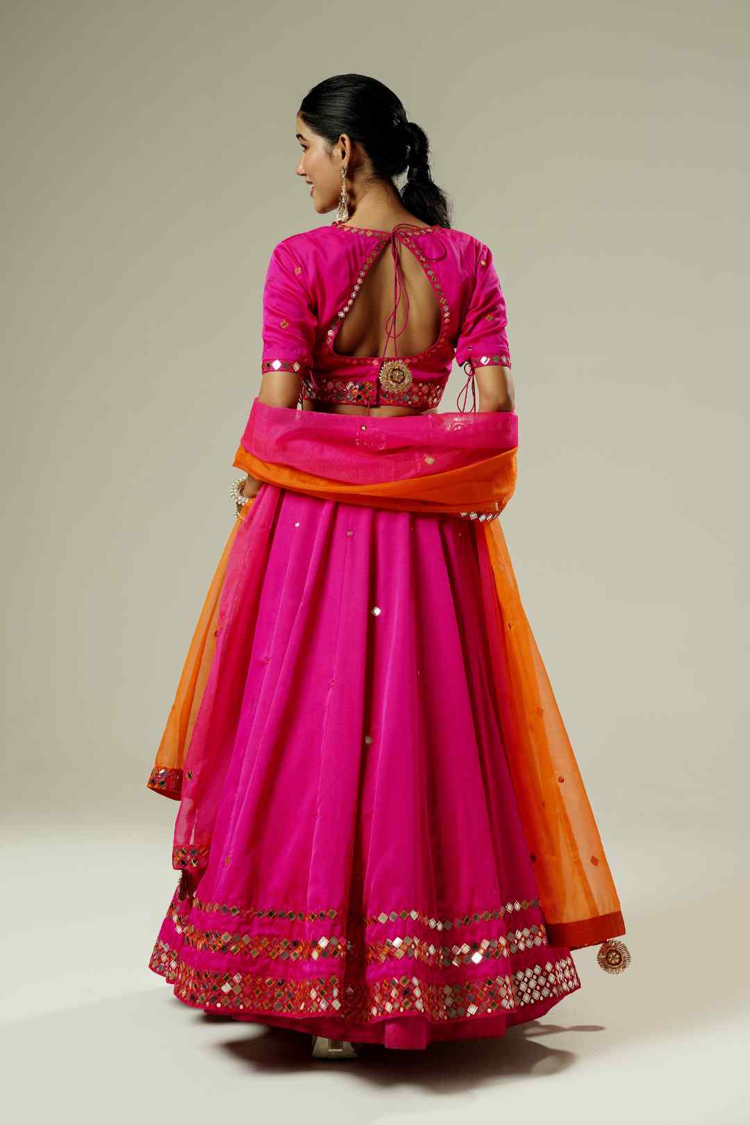 Hot Pink Handwork Lehenga Set | Designer Festive & Wedding Wear - Ritivesh By Ritika Aggarwal