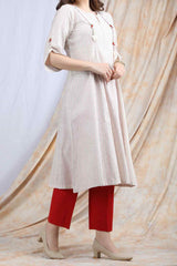 PARINDA | Quirky detailed cotton Kalidar Kurta - Ritivesh By Ritika Aggarwal