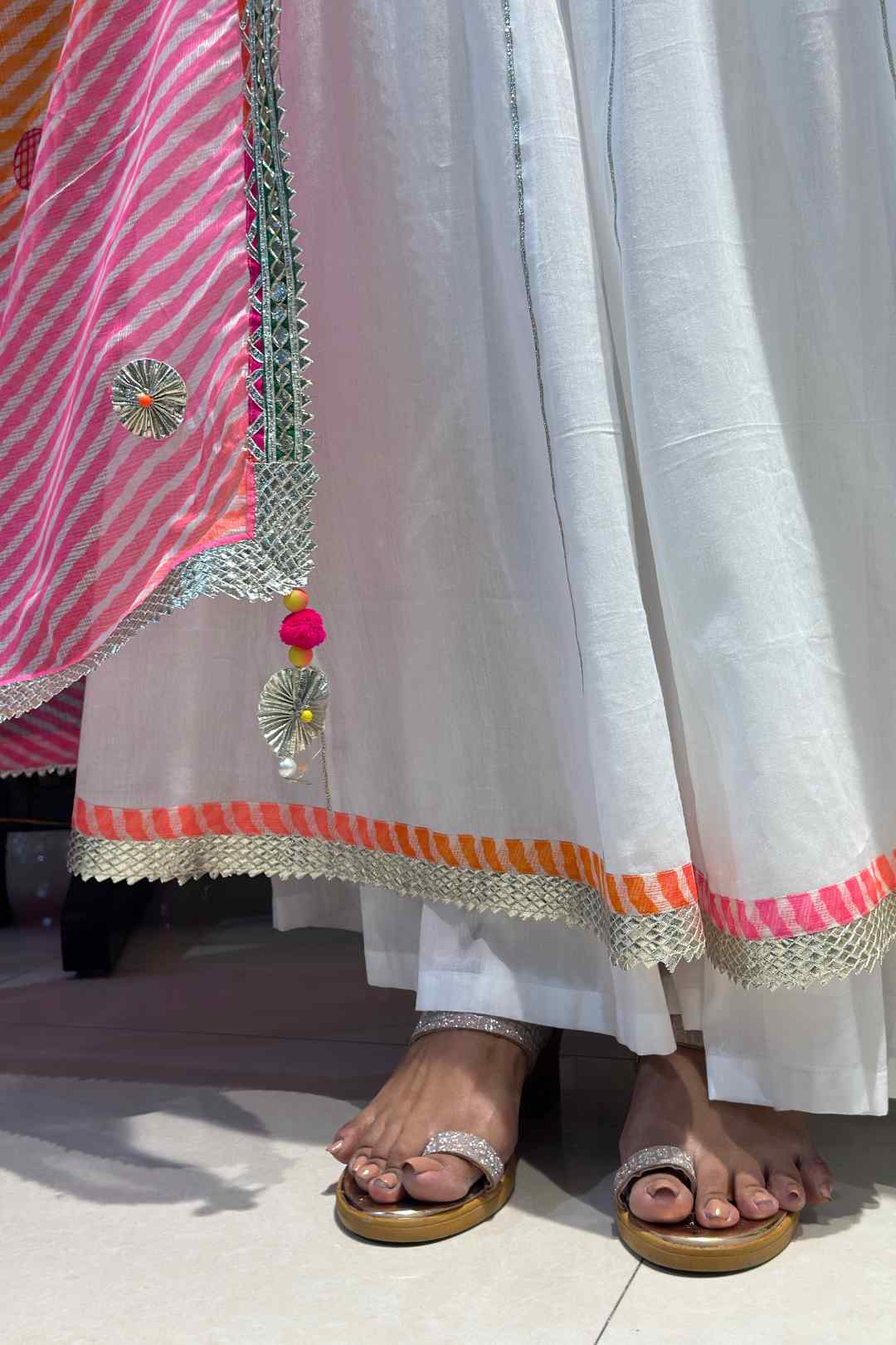 PREYASI | Kurta Pant with Leheriya Dupatta - Ritivesh By Ritika Aggarwal
