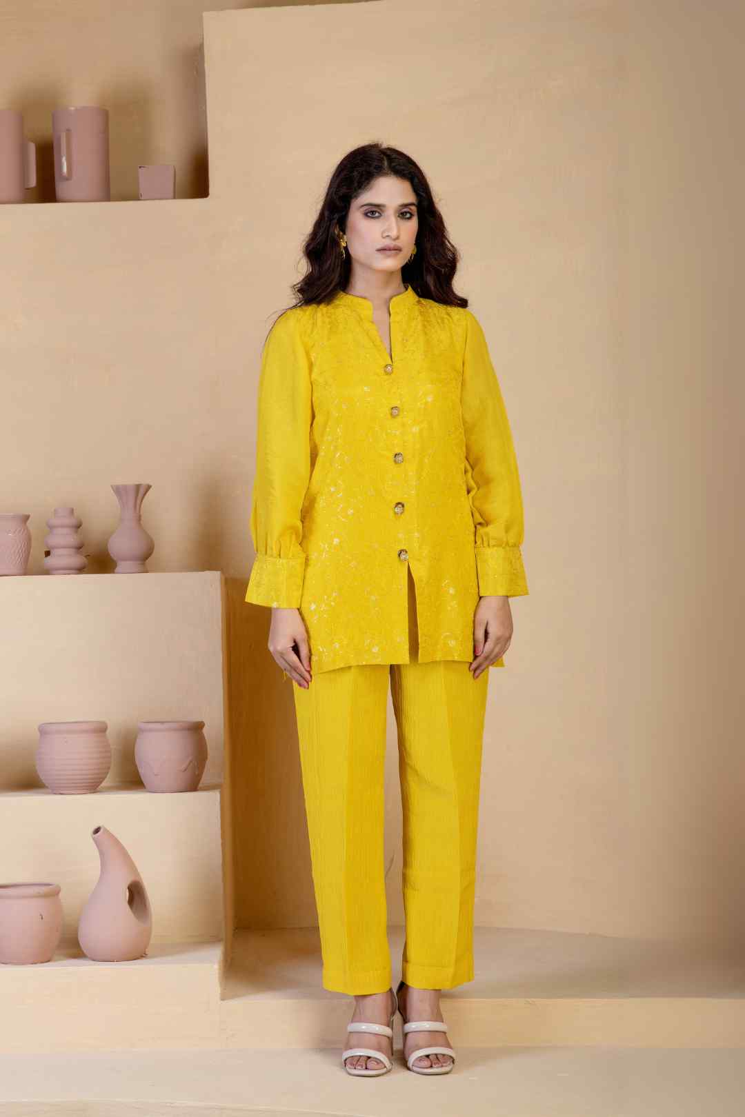 Cultural fusion Yellow coord set
