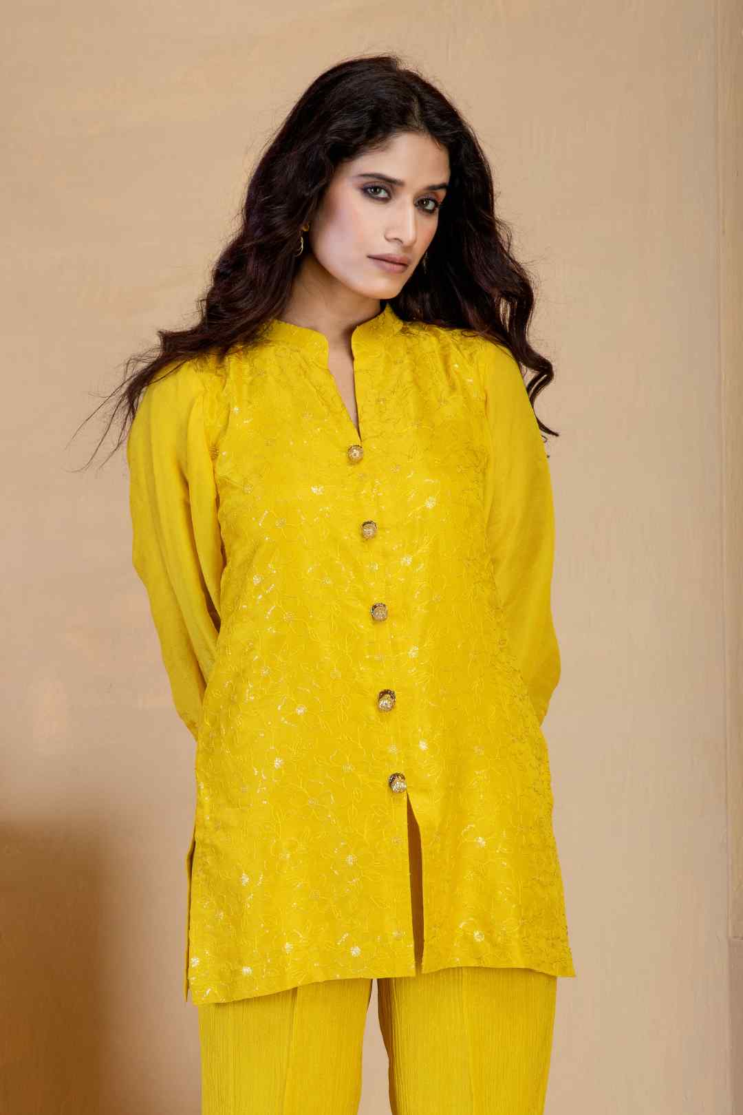 Cultural fusion Yellow coord set