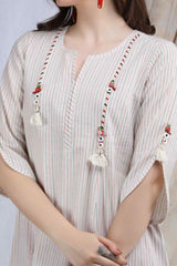 PARINDA | Quirky detailed cotton Kalidar Kurta