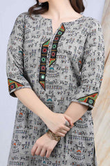 TIMIR | Warli art cotton Kurta Kutch work