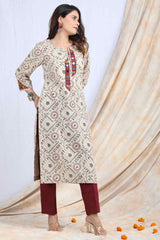 DHARA | Warli art cotton Kurta Kutch work