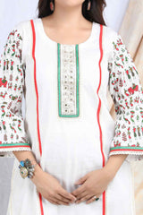 NIKHAAR | Warli printed cotton Kurta