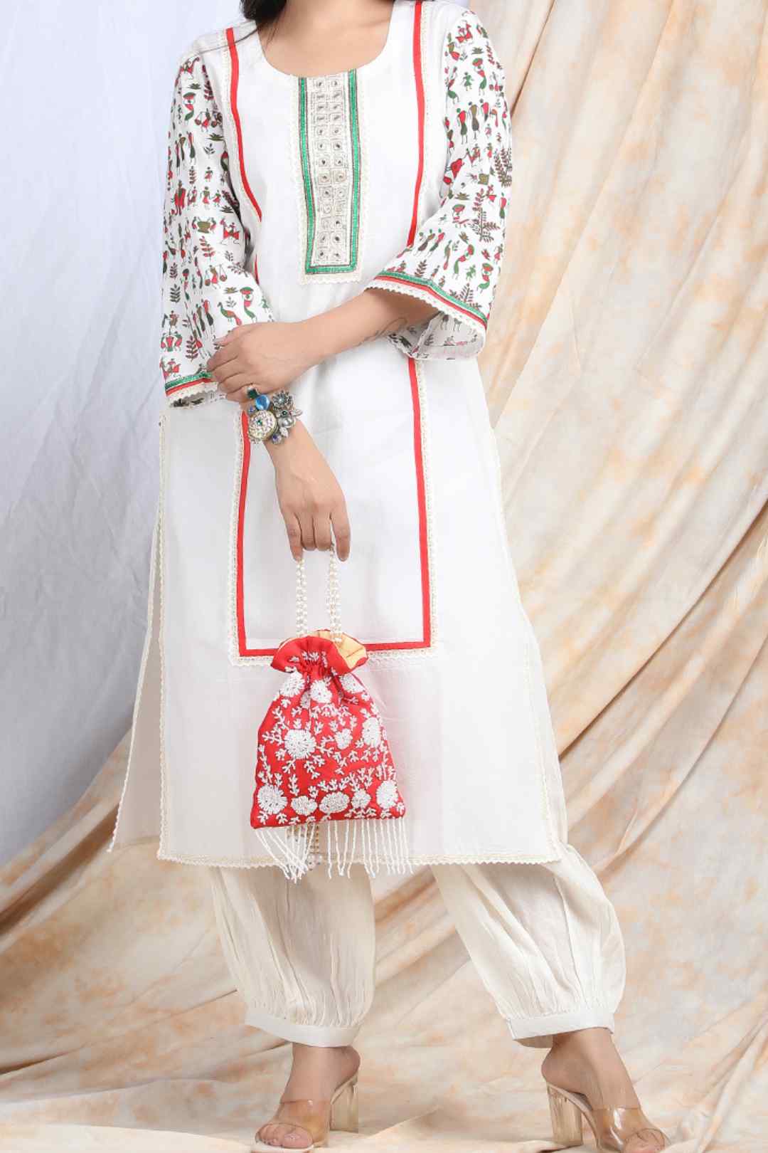 NIKHAAR | Warli printed cotton Kurta