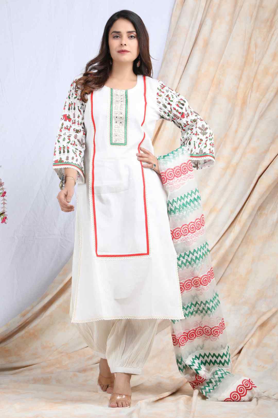 NIKHAAR | Warli printed cotton Kurta