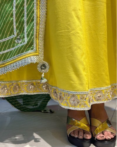 AARUSHI | Kurta Pant with Leheriya Dupatta - Ritivesh By Ritika Aggarwal