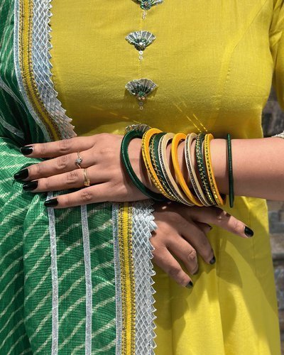 AARUSHI | Kurta Pant with Leheriya Dupatta - Ritivesh By Ritika Aggarwal