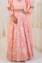Adorned with delicate sparkly embroidery legenga - Ritivesh By Ritika Aggarwal