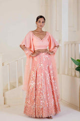 Adorned with delicate sparkly embroidery legenga - Ritivesh By Ritika Aggarwal