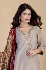 Copper shimmer suit set - Ritivesh By Ritika Aggarwal