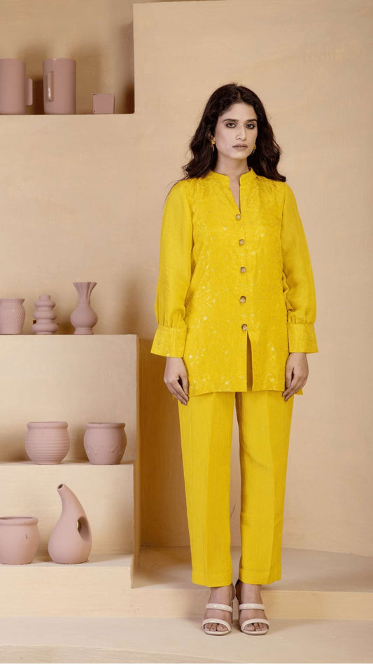 Cultural fusion Yellow coord set - Ritivesh By Ritika Aggarwal