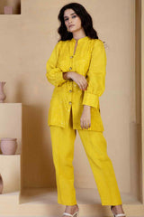 Cultural fusion Yellow coord set - Ritivesh By Ritika Aggarwal