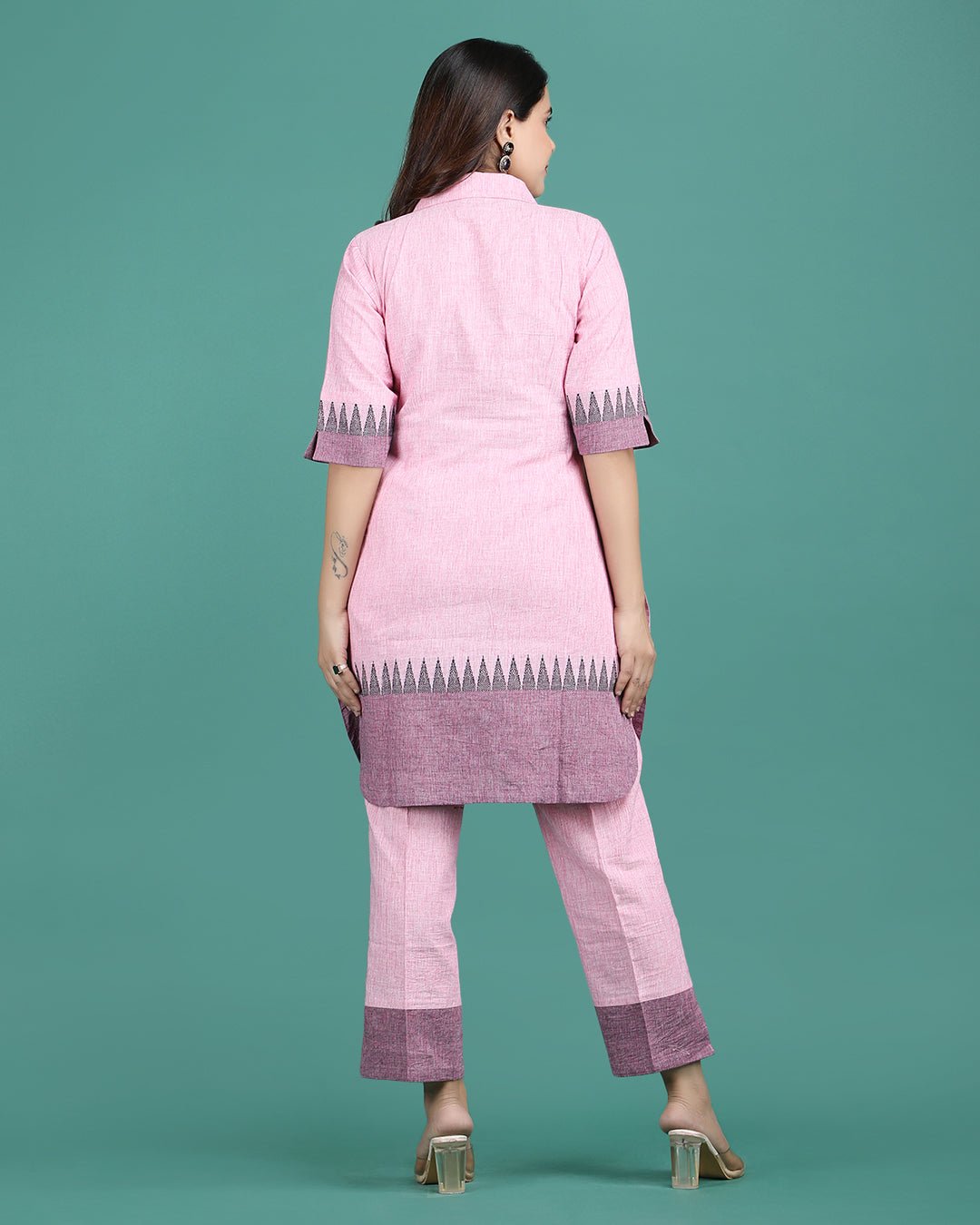 Handloom Cotton Coord set (Kurta with pant) - Ritivesh By Ritika Aggarwal