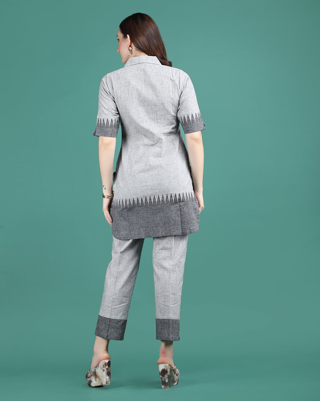Handloom Cotton Coord set (Kurta with pant) - Ritivesh By Ritika Aggarwal