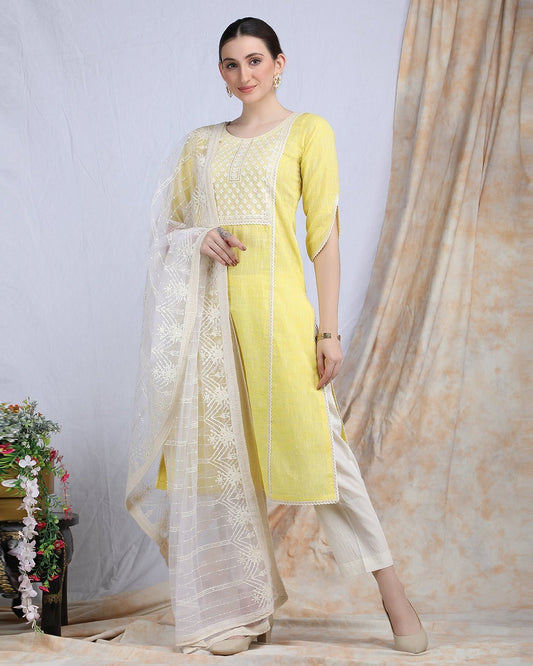 KIRAN | Cotton panelled A - line Kurta - Ritivesh By Ritika Aggarwal