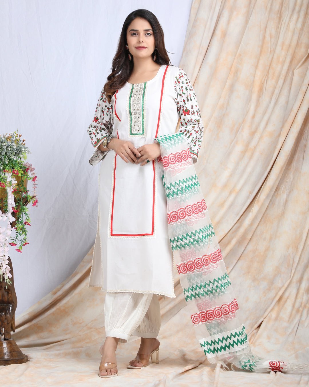 NIKHAAR | Warli printed cotton Kurta - Ritivesh By Ritika Aggarwal