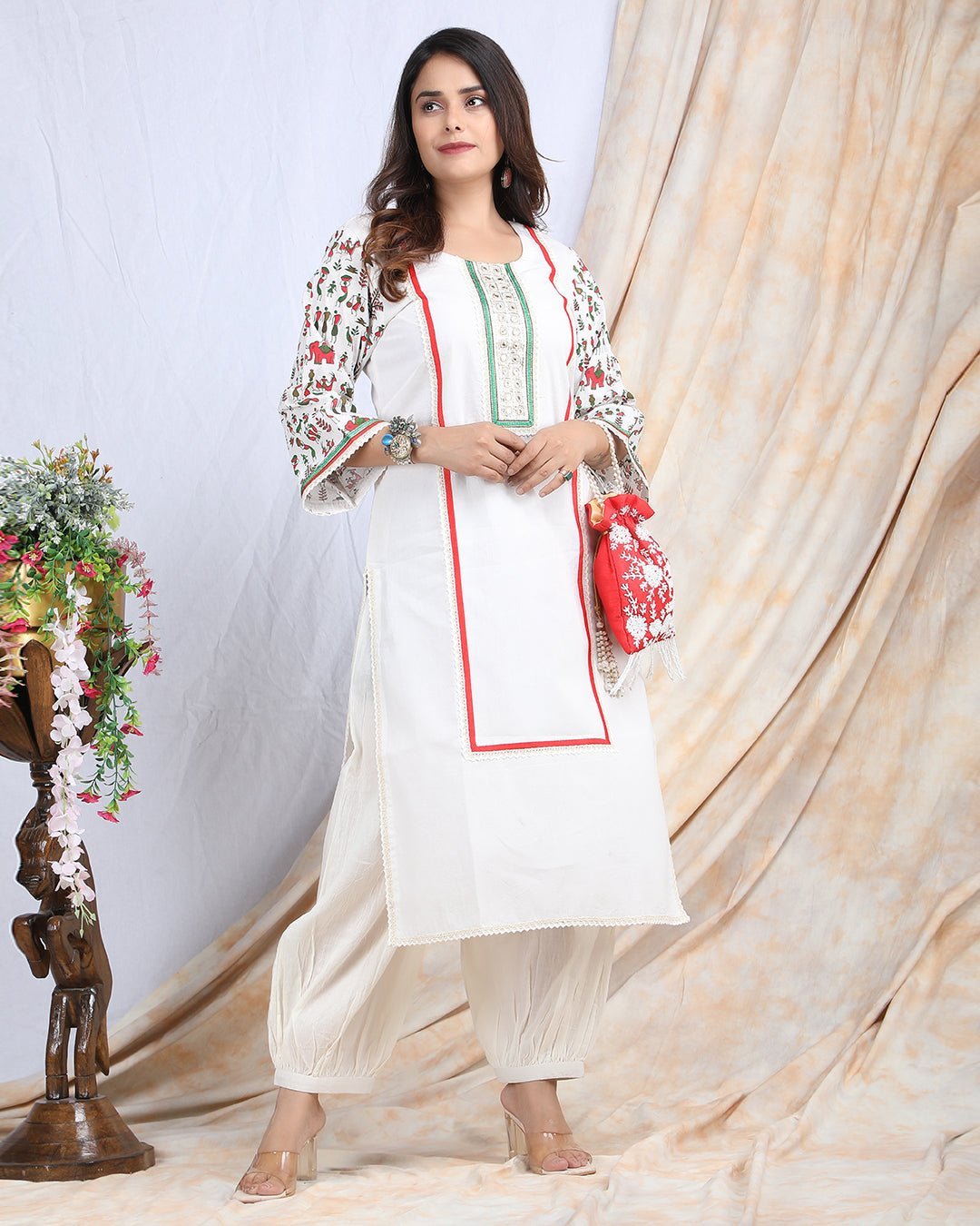 NIKHAAR | Warli printed cotton Kurta - Ritivesh By Ritika Aggarwal