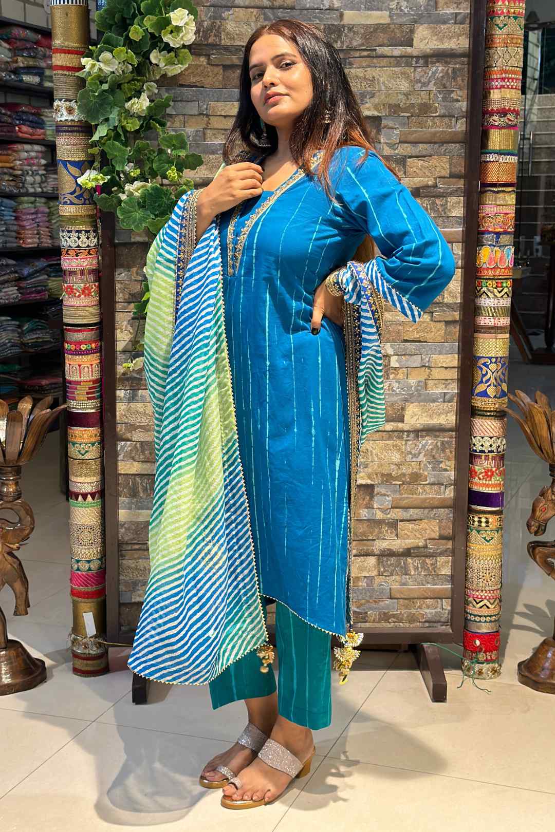 SAWARIYA | Kurta Pant with Leheriya Dupatta - Ritivesh By Ritika Aggarwal