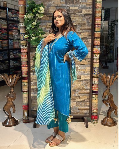 SAWARIYA | Kurta Pant with Leheriya Dupatta - Ritivesh By Ritika Aggarwal