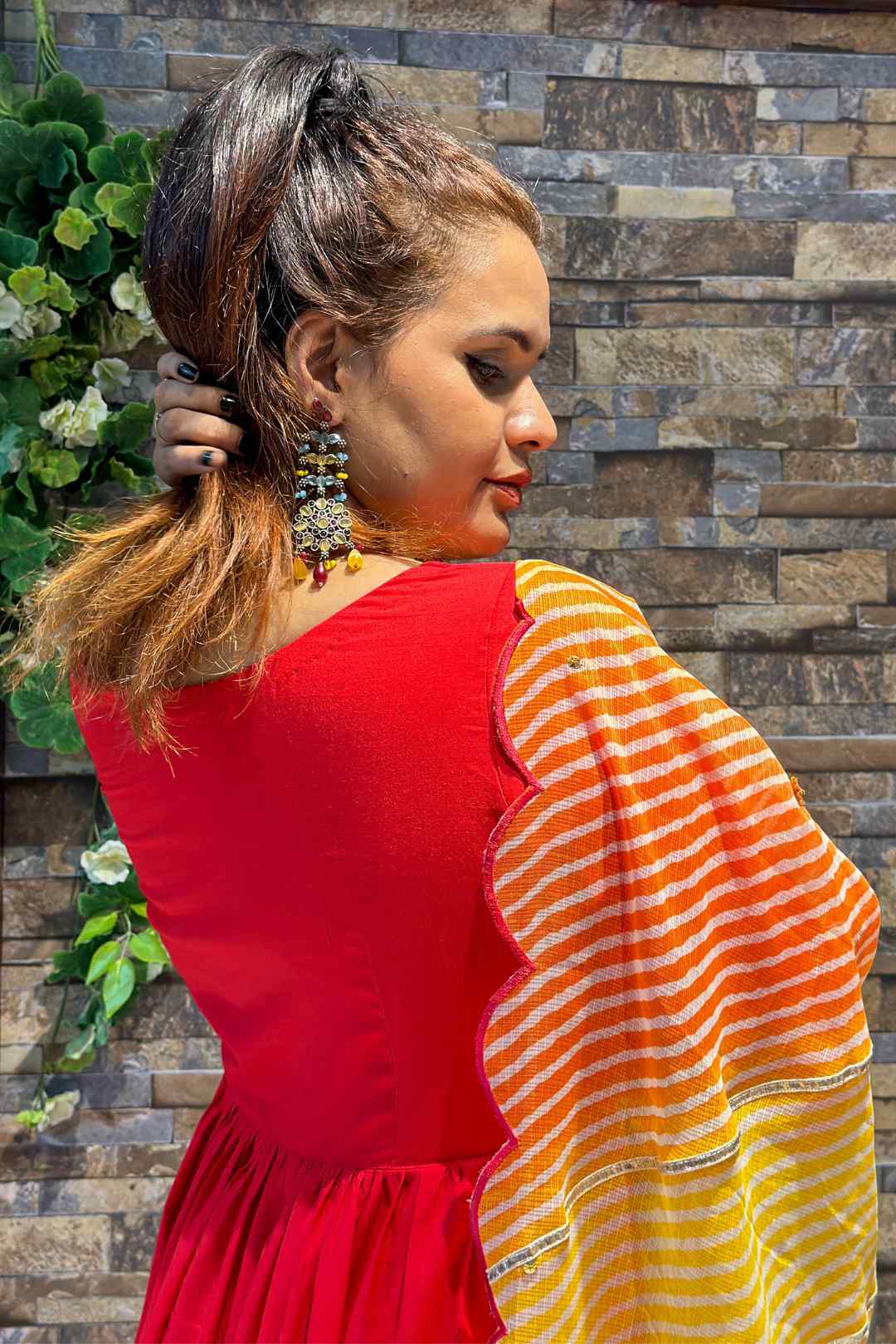 SURAMYA | Kurta Pant with Leheriya Dupatta - Ritivesh By Ritika Aggarwal