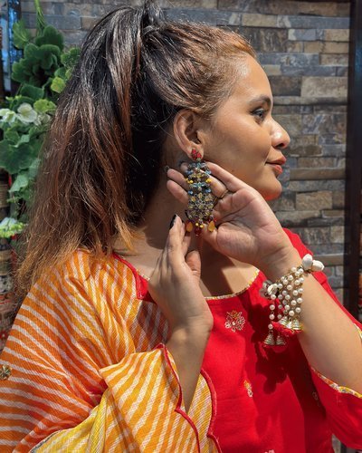 SURAMYA | Kurta Pant with Leheriya Dupatta - Ritivesh By Ritika Aggarwal