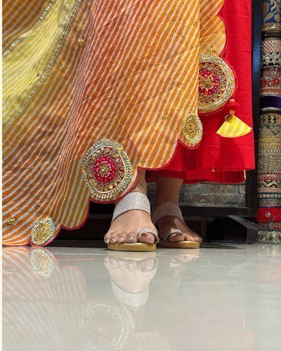 SURAMYA | Kurta Pant with Leheriya Dupatta - Ritivesh By Ritika Aggarwal